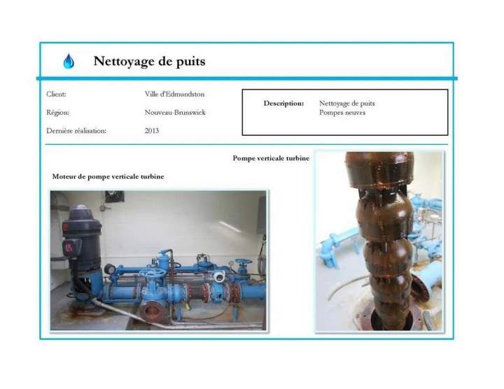 Nettoyage de puits Québec