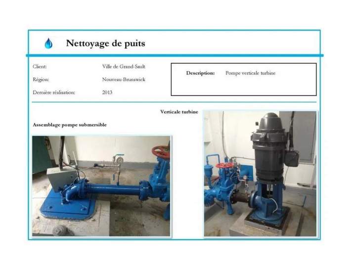 Service de nettoyage de puits Québec